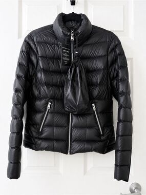 Mackage Reema-R Packable Down Puffer Jacket Black Size L Water Resistant NWOT
